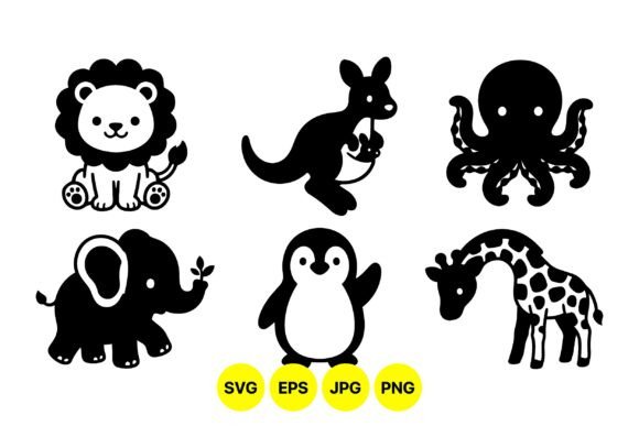 Download Cute Safari Animal Clipart Set - Safari Collection