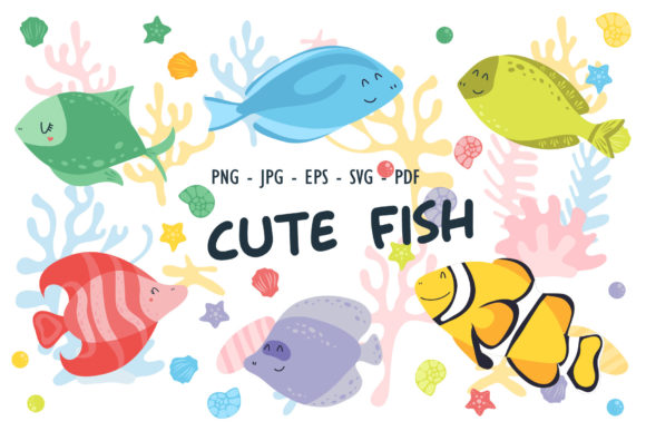 Download Cartoon of Fishes, Cute Fish Clip Art - Cute fish clip art Collection