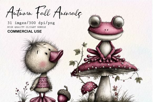 Download Autumn Fall Animals Watercolor Clipart - Fall animals Collection