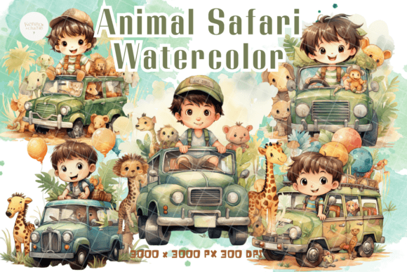 Download Animal Safari Watercolor - Safari Collection