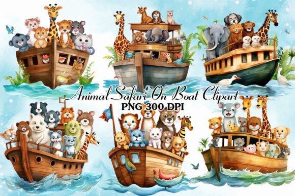 Download Animal Safari Watercolor Clipart Bundle - Safari Collection