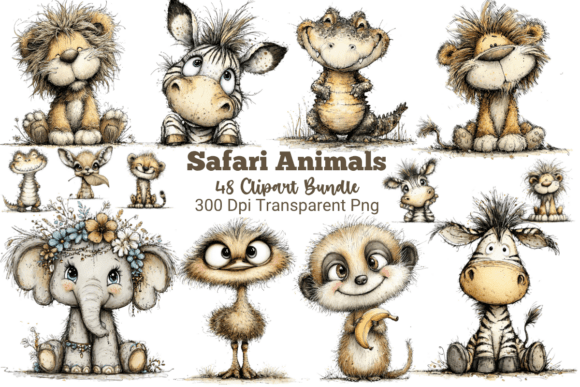 Download 45 Safari Animals Clipart Bundle - Safari Collection