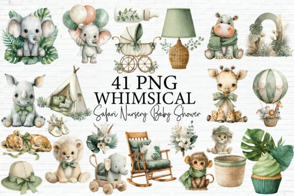 Download Watercolor Safari Animals Clipart - Safari Collection
