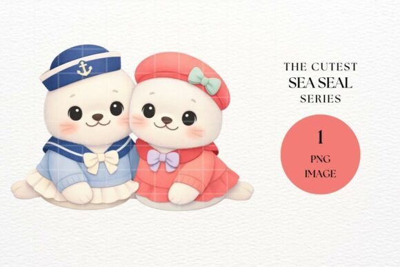 Download Cute Seal Couple Clipart PNG - Couple Collection