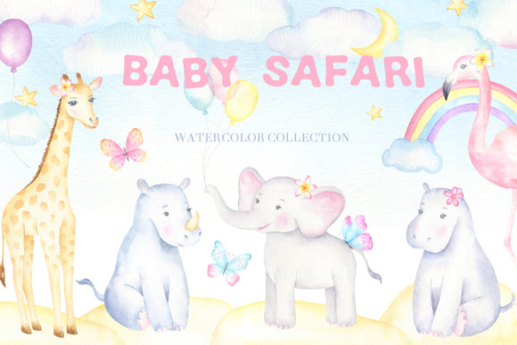 Download Baby Safari Watercolor Collection - Safari Collection
