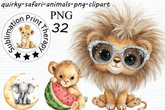 Download Quirky Safari Animals Clipart PNG - Safari Collection