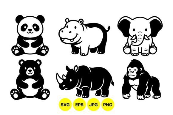 Download Cute Safari Animal Clipart Set - Safari Collection