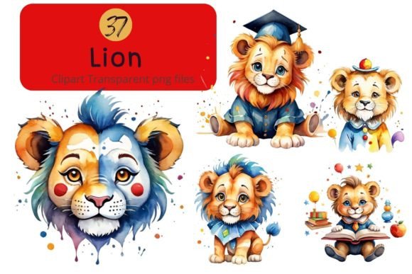 Download Lion Safari Watercolor Clipart - Safari Collection