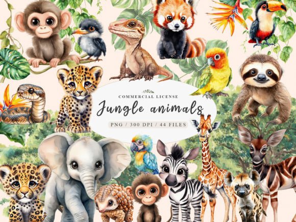 Download Safari Animals Png, Cute Jungle Animal - Safari Collection