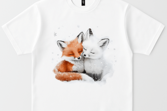 Download Winter Fox Couple PNG Cozy Red &amp; White F - Couple Collection