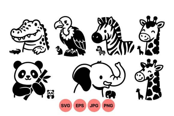 Download Cute Safari Animal Clipart Pack - Safari Collection