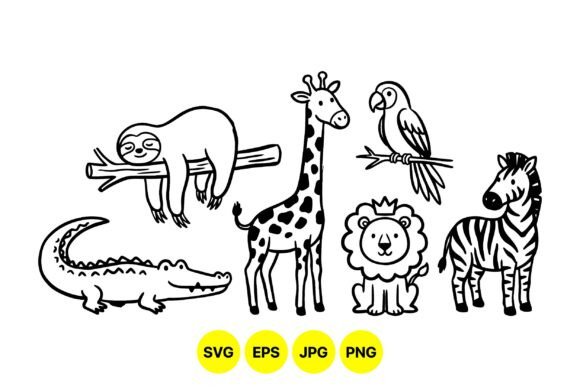 Download Cute Safari Animal Clipart Pack - Safari Collection