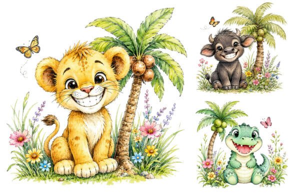 Download Cute Safari Animal Clipart Bundle - Safari Collection