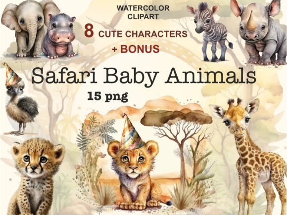 Download Safari Baby Animals, Cute Animal Clipart - Safari Collection