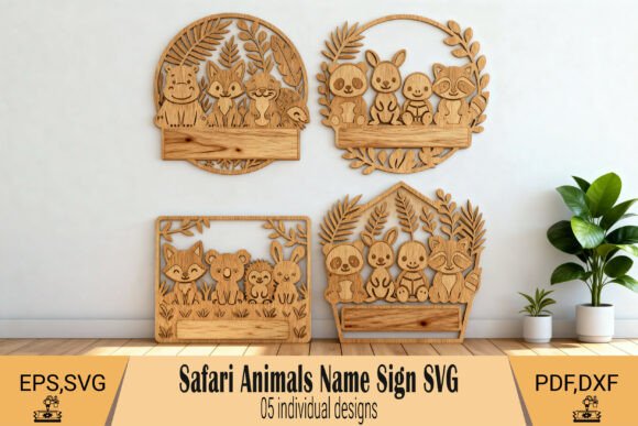 Download Safari Animal Name Sign SVG - Premium Resources